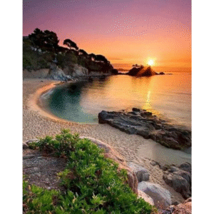 Sandy Beach Paint By Numbers, Sunset On The Beach
